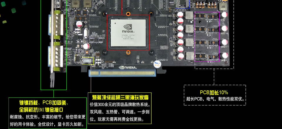 铭鑫视界风 GTX460U -1GBD5 中国玩家版裸卡