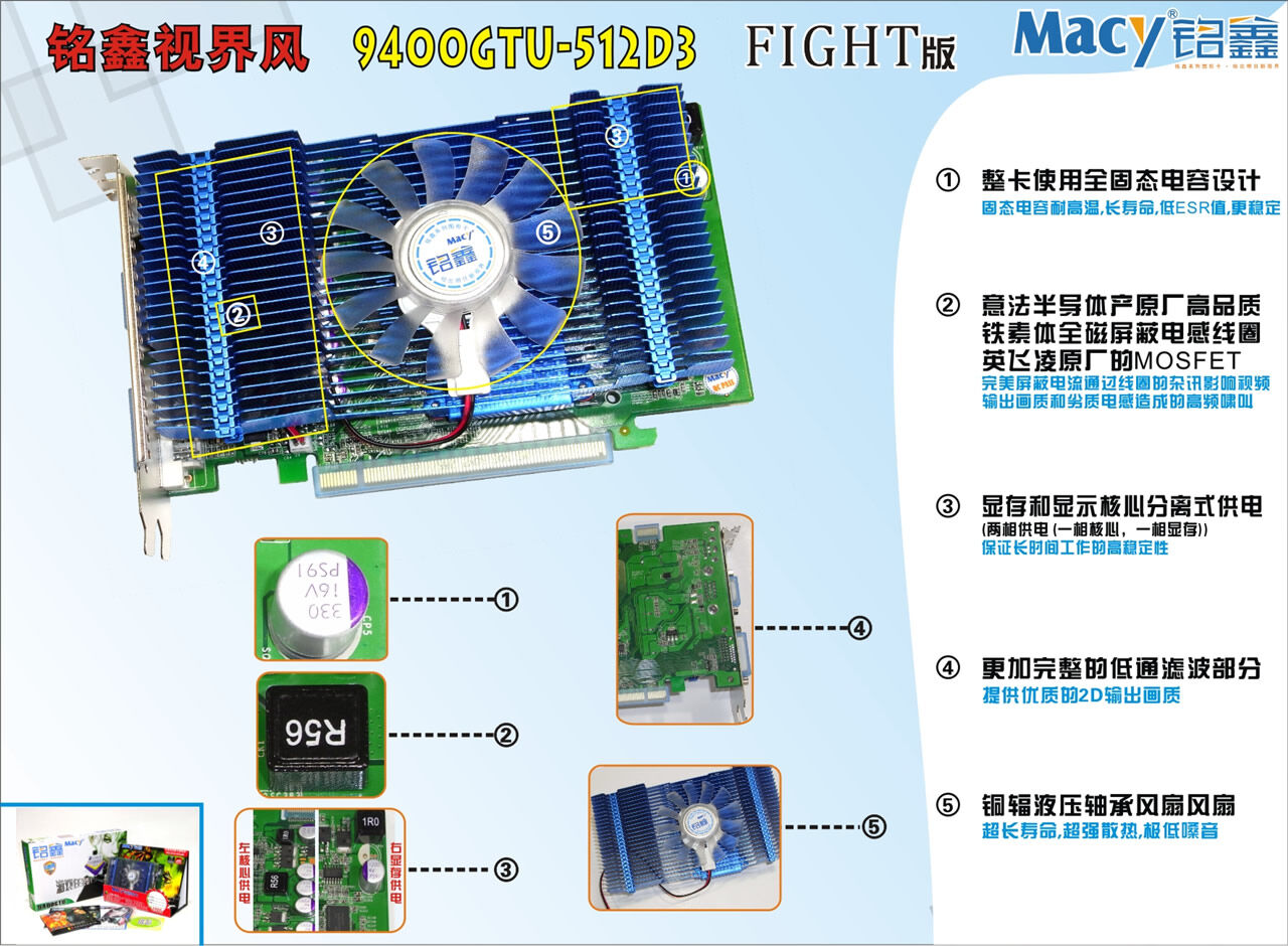 铭鑫视界风 9400GTU-512D3TC FIGHT版