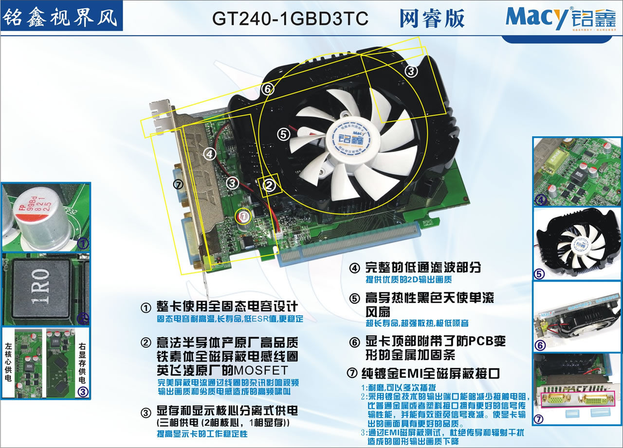 铭鑫网睿版 GT240-1GBD3TC 网睿版（原：网吧特供版）