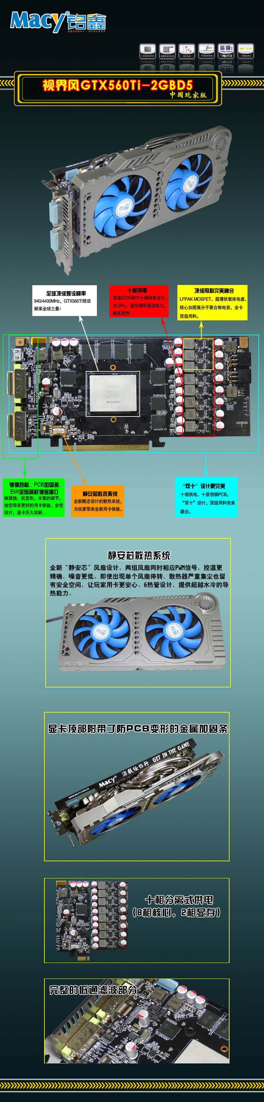 铭鑫视界风 GTX560Ti -2GBD5 中国玩家版