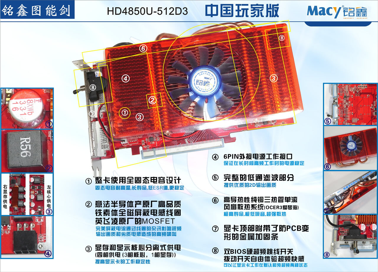 铭鑫 HD4850U-512D3 中国玩家版